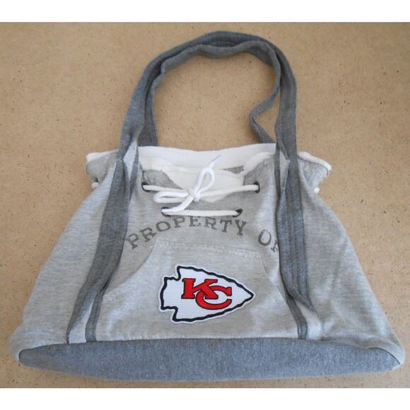 Little Earth Productions Gray Property of KC Hoodie Purse Magnetic Closure - Picture 2 of 9